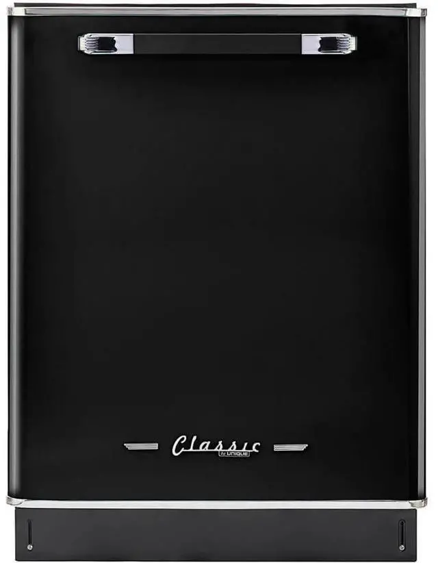 Main image of UNIQUE UGP24CRDWB 45 dBA Midnight Black Classic Retro Top Control Built-In Dishwasher