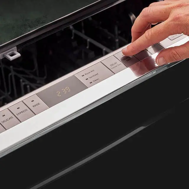 Alt view image 7 of 7 - UNIQUE UGP24CRDWB 45 dBA Midnight Black Classic Retro Top Control Built-In Dishwasher