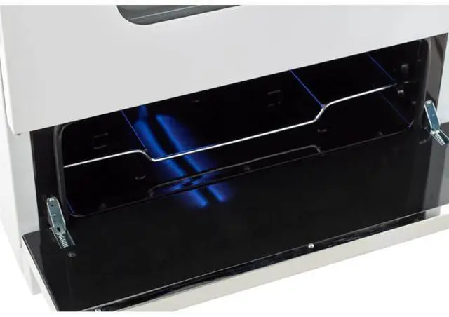 Alt view image 7 of 7 - UNIQUE UGP24CROF1W 2.3 Cu. Ft. Marshmallow White Retro Freestanding Propane Range