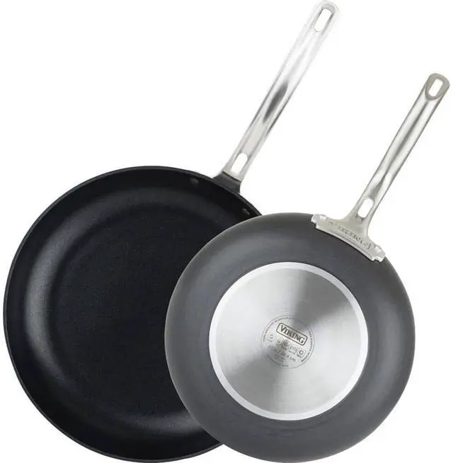 Main image of Viking 2-Piece Hard Anodized Nonstick Fry Pan Set - 10" & 12" Fry Pans - Induction Compatible - Black