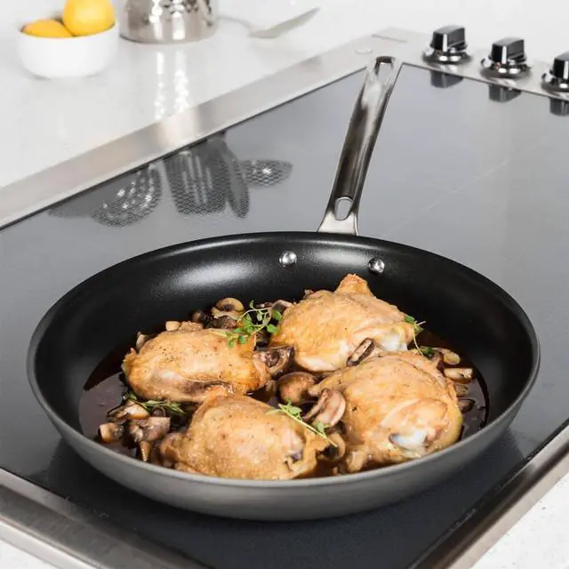 Alt view image 5 of 7 - Viking 2-Piece Hard Anodized Nonstick Fry Pan Set - 10" & 12" Fry Pans - Induction Compatible - Black