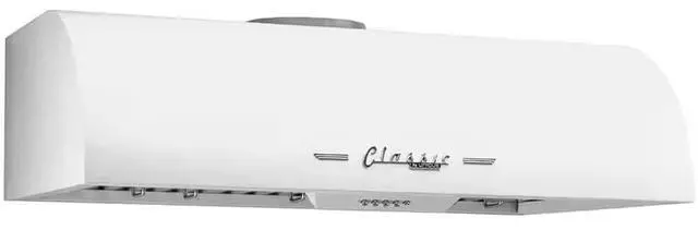 Alt view image 3 of 4 - UNIQUE UGP36CRRHW 36 inch Marshmallow White Classic Retro Under Cabinet Range Hood
