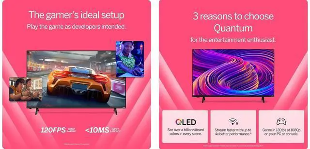 Alt view image 6 of 7 - VIZIO 50" Quantum 4K QLED Smart TV  Dolby Vision HDR10+, 120fps Gaming, HDMI VRR, Bluetooth, Alexa Compatible with HDMI Cable, 12-Month CPS Protection & Screen Cleaner