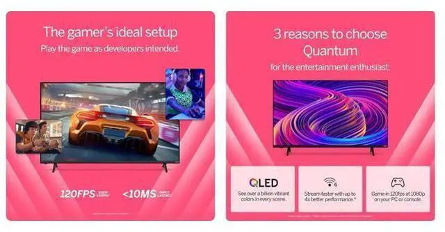 Alt view image 6 of 7 - VIZIO 43" Class Quantum 4K QLED HDR Smart TV Bundle  120fps Gaming, Dolby Vision HDR10+, HDMI VRR, WiFi 6, Bluetooth, Alexa Compatible (VQD43M-0801) + HDMI Cable, CPS Protection, Screen Cleaner