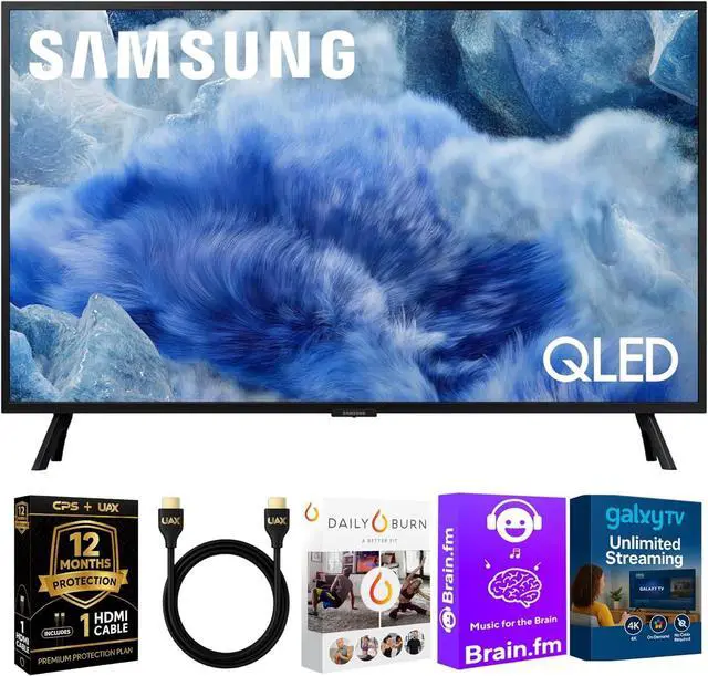 Main image of Samsung 77" Q8F QLED 4K Smart TV Quantum Dot, HDR+, 144Hz VRR, Slim Metal Design, Voice Remote, 2-Year Warranty Bundle