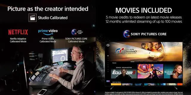 Alt view image 7 of 7 - Sony 65-Inch BRAVIA 8 OLED 4K HDR Google TV  XR OLED Contrast Pro, Dolby Vision, 120Hz, Acoustic Surface Audio+, HDMI 2.1, 24-Month CPS Protection, UAX HDMI Cable & Streaming Bundle