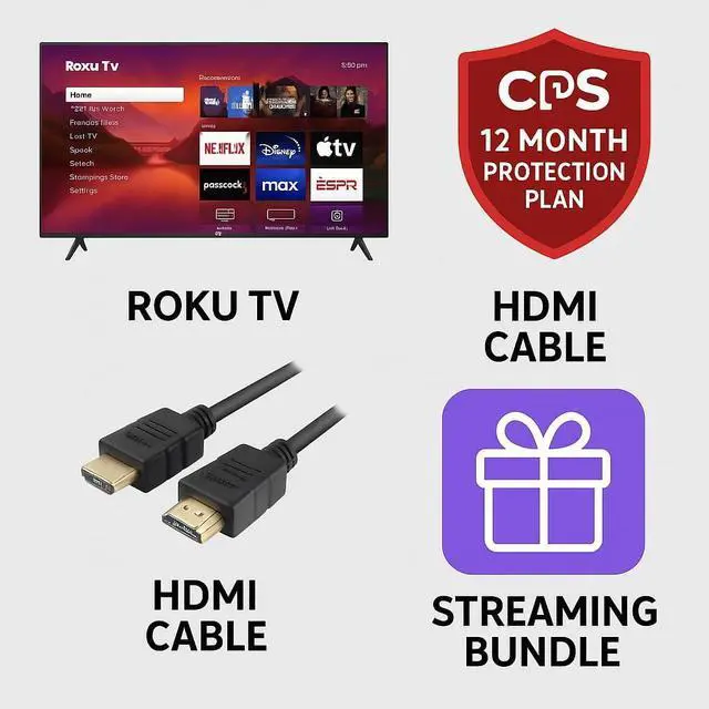 Alt view image 3 of 7 - Roku 55-Inch Plus Series 4K QLED Mini-LED Smart TV  Dolby Vision & Atmos, HDR, Voice, 12-Month CPS