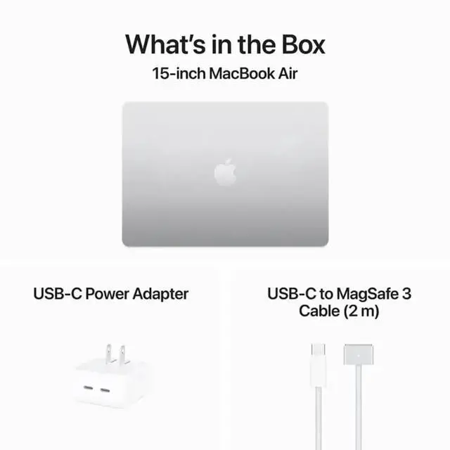 Alt view image 5 of 7 - Apple MC9J4 15 inch MacBook Air - M3 - 24GB/512GB - macOS (Early 2024, Silver)