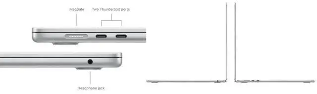 Alt view image 7 of 7 - Apple MC9J4 15 inch MacBook Air - M3 - 24GB/512GB - macOS (Early 2024, Silver)