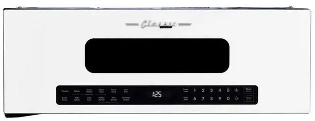 Main image of UNIQUE 1.2 Cu. Ft. Retro Over-the-Range Microwave Marshmallow White, 400 CFM Vent Fan, LED Lighting, Auto Cook Presets