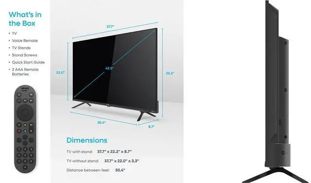 Alt view image 7 of 7 - Element E550AE43CG 43 inch Class Revolution Series 4K UHD HDR LED Smart Xumo TV