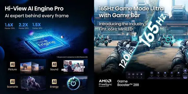 Alt view image 4 of 7 - Hisense 100U75QG 100 inch Class U7 Series 4K Mini-LED QLED UHD Smart Google TV