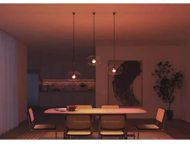Alt view image 6 of 6 - Hue 592568 Essential A19 White and Color Ambiance 60W Dimmable LED Smart Bulb - (2 Pack)