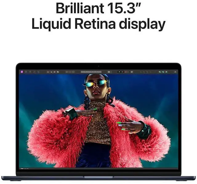 Alt view image 2 of 7 - Apple 15.3" MacBook Air Laptop M3 Chip 16GB RAM 256GB SSD macOS Liquid Retina Display Midnight (2024)