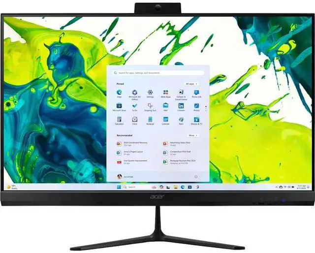 Alt view image 2 of 7 - Acer C272GUR17 27 inch Aspire C27 All-in-One - Ryzen 7 5825U - 16GB RAM /1TB SSD