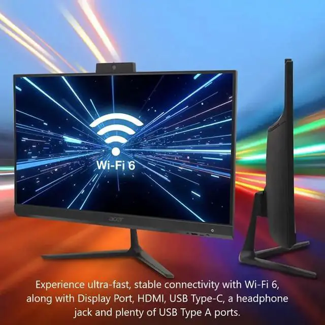 Alt view image 4 of 7 - Acer C242YE13U3UN 24 inch Aspire C24 All-in-One Desktop - Intel Core-i3 1305U - Intel UHD Graphics - 8GB RAM / 512GB SS