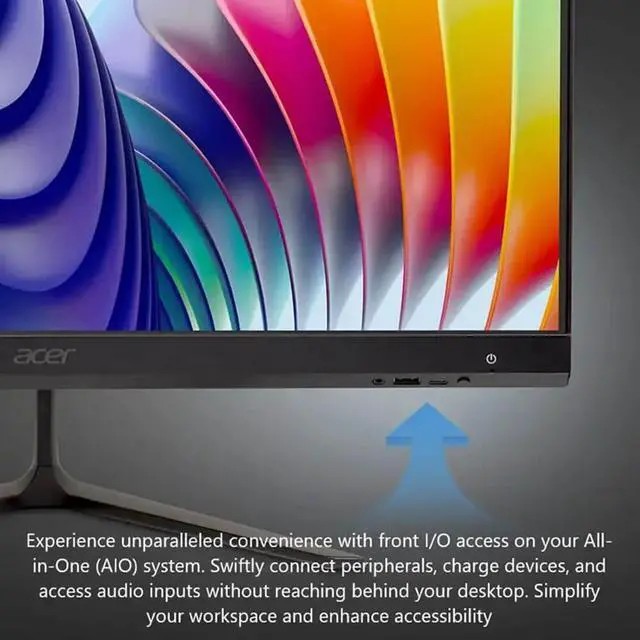 Alt view image 5 of 7 - Acer C242YE13U3UN 24 inch Aspire C24 All-in-One Desktop - Intel Core-i3 1305U - Intel UHD Graphics - 8GB RAM / 512GB SS