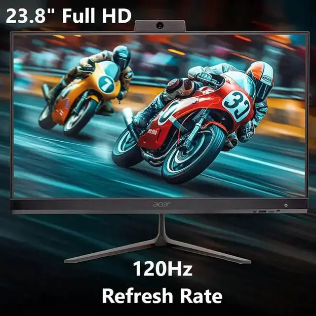 Alt view image 3 of 7 - Acer C242YE13U3UN 24 inch Aspire C24 All-in-One Desktop - Intel Core-i3 1305U - Intel UHD Graphics - 8GB RAM / 512GB SS