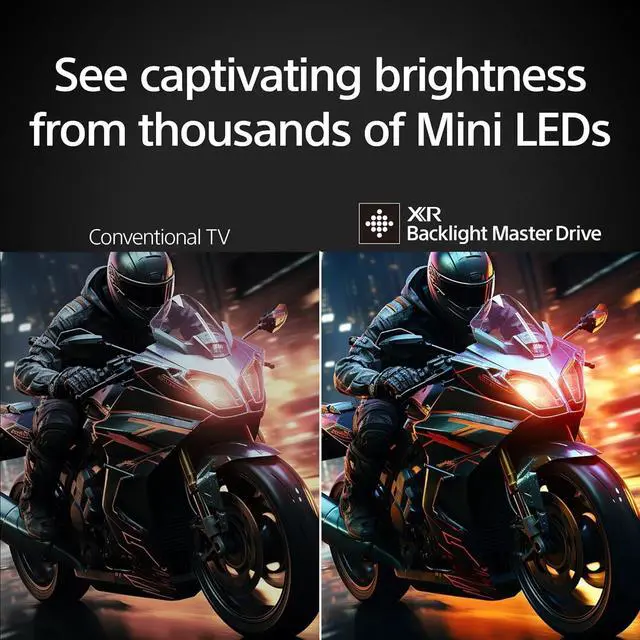 Alt view image 4 of 7 - 65" Class BRAVIA 7 4K HDR Mini LED QLED Smart Google TV with Dolby Vision, HDMI 2.1, PS5 Gaming Features, Cognitive XR Processor 2-Year CPS Protection, HDMI Cable & Streaming Bundle