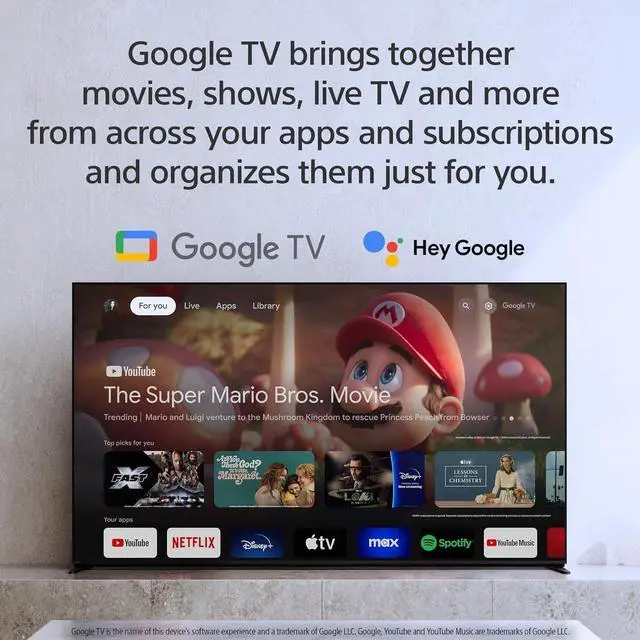 Alt view image 7 of 7 - 65" Class BRAVIA 7 4K HDR Mini LED QLED Smart Google TV with Dolby Vision, HDMI 2.1, PS5 Gaming Features, Cognitive XR Processor 2-Year CPS Protection, HDMI Cable & Streaming Bundle