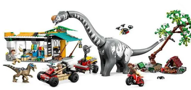 Alt view image 6 of 7 - LEGO 76973 Jurassic World Raptor and Titanosaurus Tracking Mission