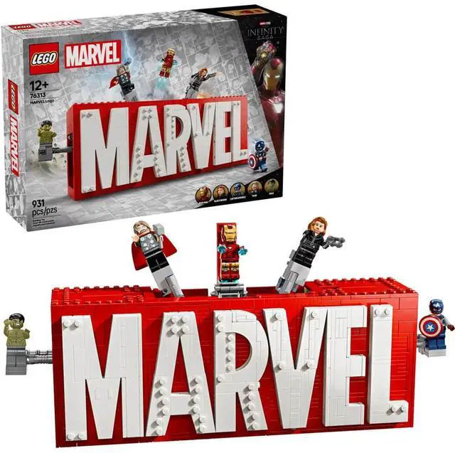 Alt view image 6 of 7 - LEGO 76313 Marvel Logo and Minifigures