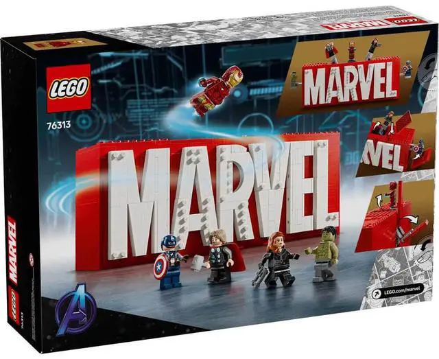 Alt view image 7 of 7 - LEGO 76313 Marvel Logo and Minifigures