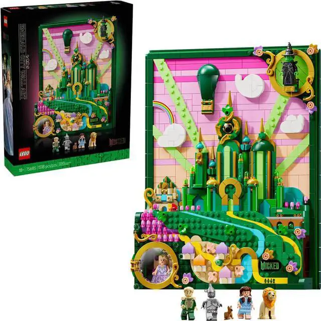 Alt view image 7 of 7 - LEGO 75685 Wicked Emerald City Wall Art