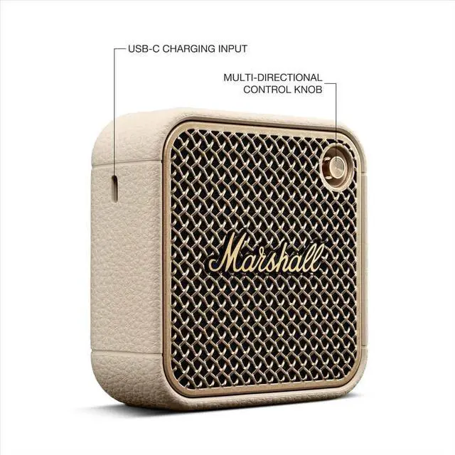Alt view image 3 of 7 - Marshall WILLEN2BTCR Willen II Portable Bluetooth Speaker - Cream