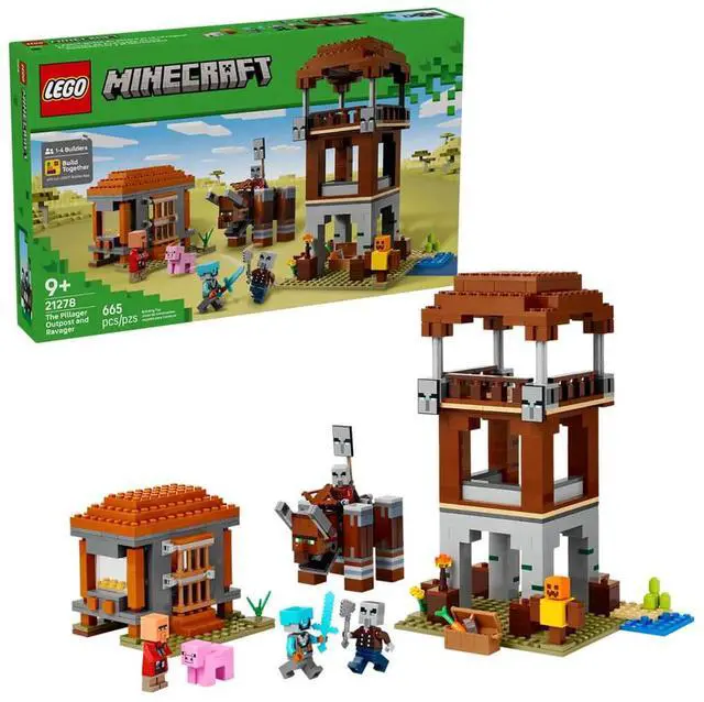 Alt view image 7 of 7 - LEGO 21278 Minecraft The Pillager Outpost and Ravager