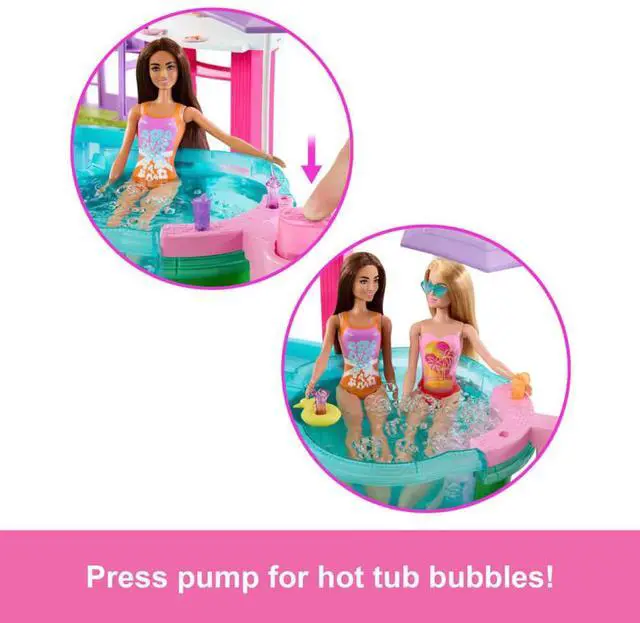 Alt view image 2 of 7 - Mattel JFP01 Barbie Dream Pool 20+ Piece Playset