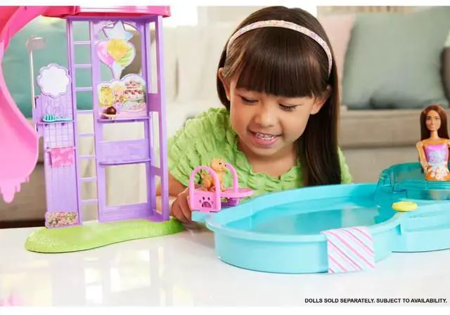 Alt view image 5 of 7 - Mattel JFP01 Barbie Dream Pool 20+ Piece Playset