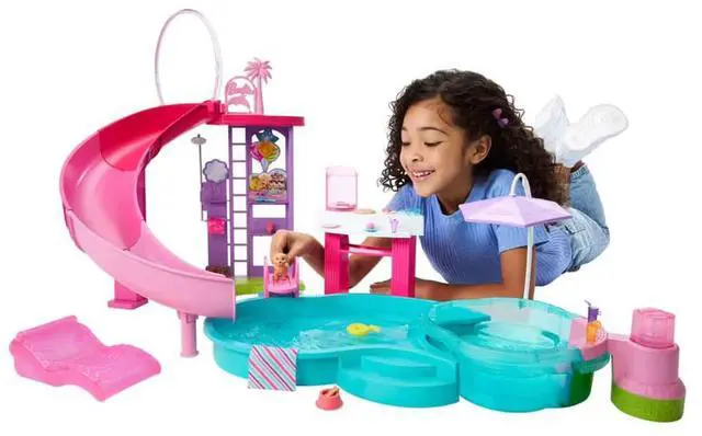 Alt view image 6 of 7 - Mattel JFP01 Barbie Dream Pool 20+ Piece Playset