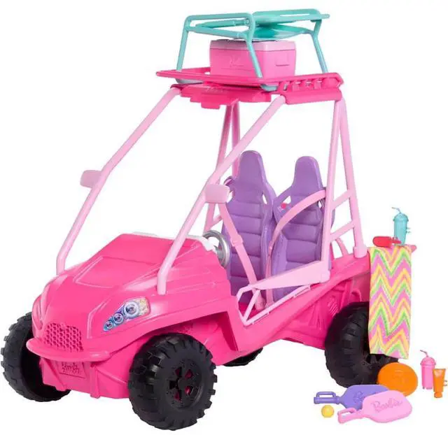 Main image of Mattel JFV68 Barbie Mysteries - Beach Detectives Ultimate Beach Buggy Vehicle Playset
