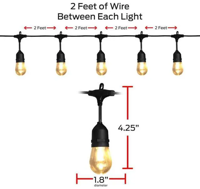 Alt view image 2 of 7 - Monster MOW71009ICW 24 Ft. Sound Reactive Smart Multi-Color Outdoor String Light