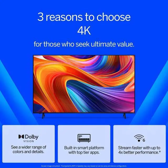Alt view image 2 of 7 - Vizio 86-Inch 4K UHD LED Smart TV Bundle - Dolby Vision, HDR10+, VRR, Bluetooth, Alexa Compatible, Voice Remote with UAX HDMI Cable, 12-Month CPS Protection and Screen Cleaner with Microfiber Cloth.