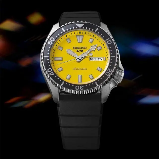 Alt view image 2 of 5 - Seiko SRPL87 5 Sports SKX Collection Automatic Watch - Black/Yellow