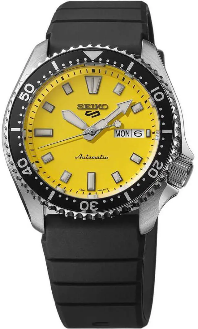 Main image of Seiko SRPL87 5 Sports SKX Collection Automatic Watch - Black/Yellow