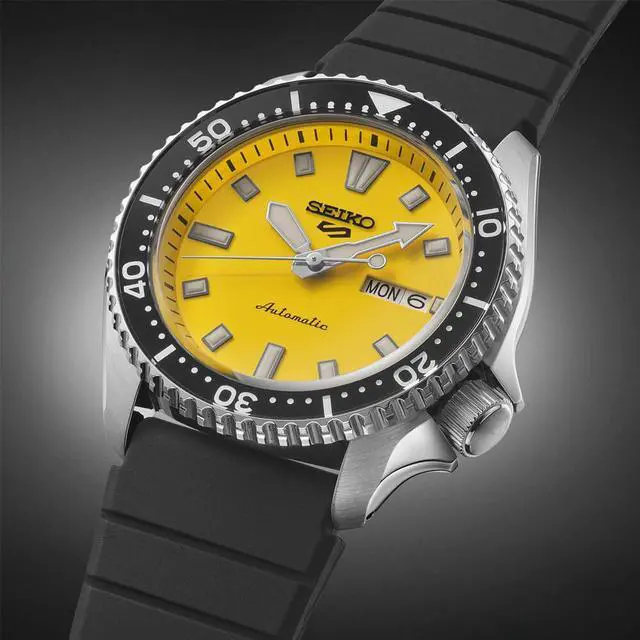 Alt view image 3 of 5 - Seiko SRPL87 5 Sports SKX Collection Automatic Watch - Black/Yellow