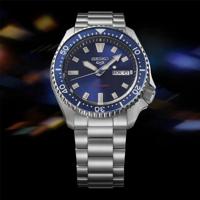 Alt view image 2 of 5 - Seiko SRPL83 5 Sports SKX Collection Automatic Watch - Stainless/Blue