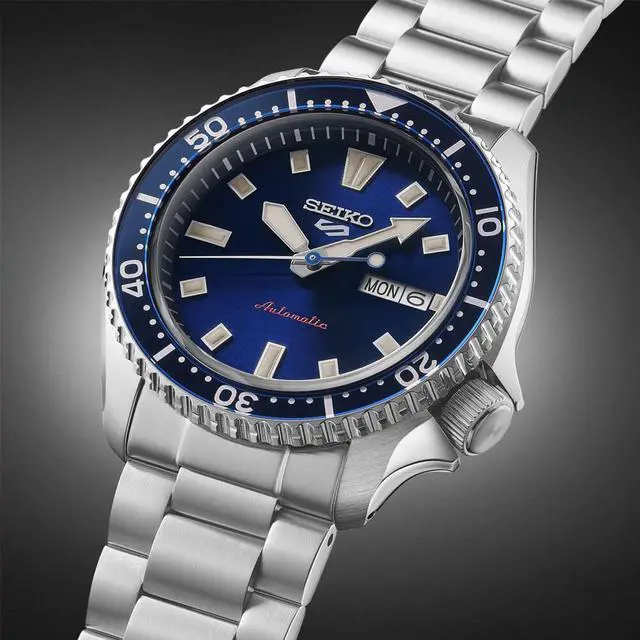 Alt view image 3 of 5 - Seiko SRPL83 5 Sports SKX Collection Automatic Watch - Stainless/Blue