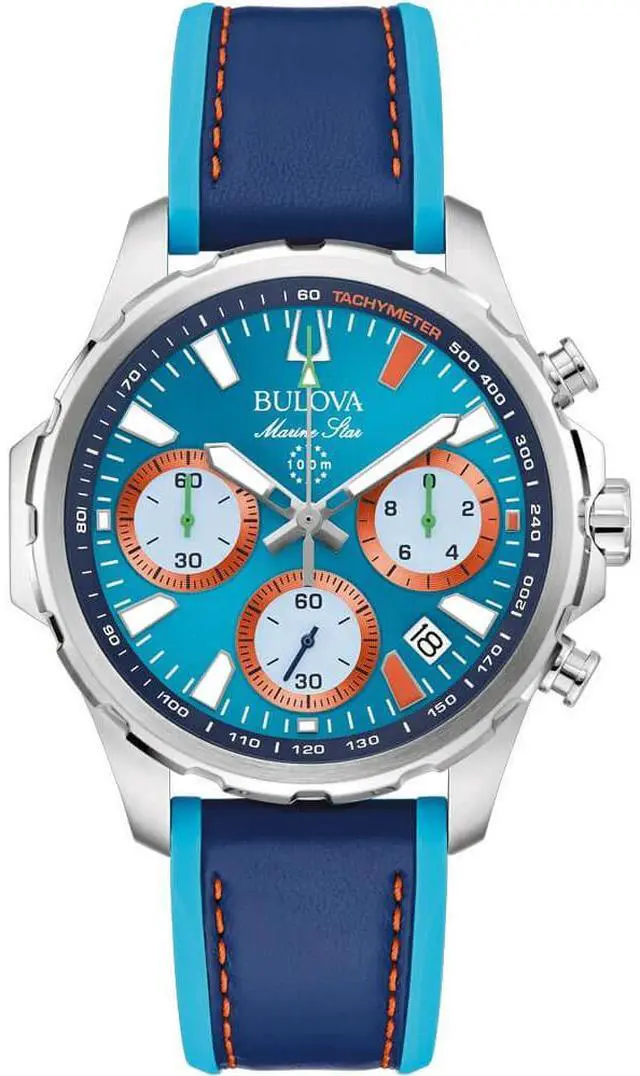 Main image of Bulova 96B460 Team Miami E1 Racing Marine Star B Chronograph Quartz Watch - Two Tone/Blue