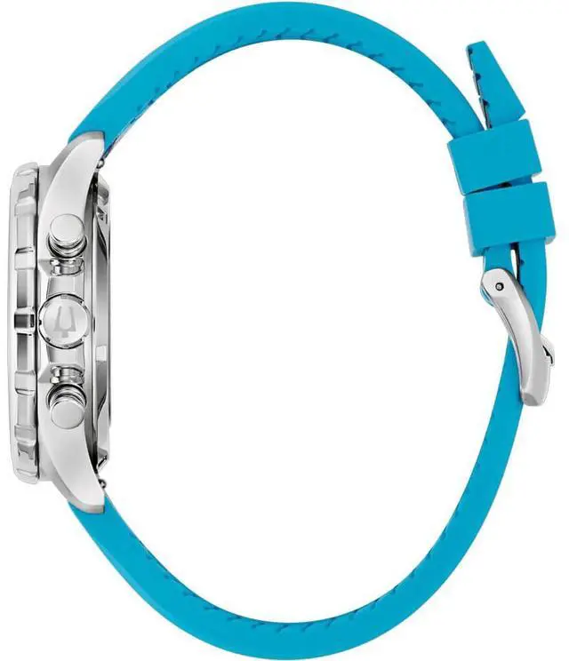 Alt view image 4 of 5 - Bulova 96B460 Team Miami E1 Racing Marine Star B Chronograph Quartz Watch - Two Tone/Blue