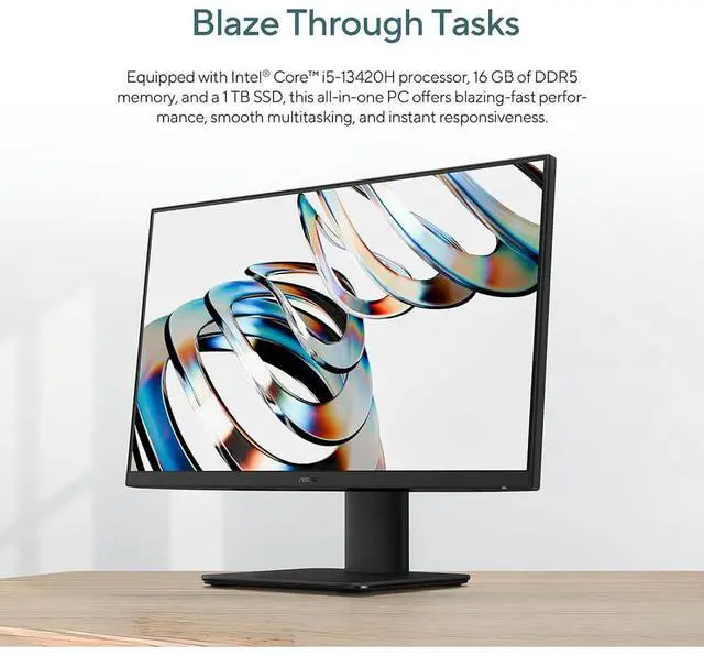 Alt view image 3 of 7 - Asus V470VAMS504T 27 inch All-in-One Desktop - Intel I5-13420H - 16GB/1TB - Windows 11 Home