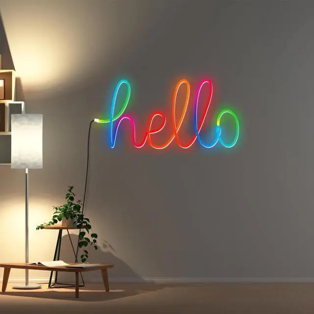 Alt view image 4 of 7 - Monster MOW71005ICM 16.4 Ft. RGB + IC Flow Flexible Neon Outdoor LED Smart Light Strip