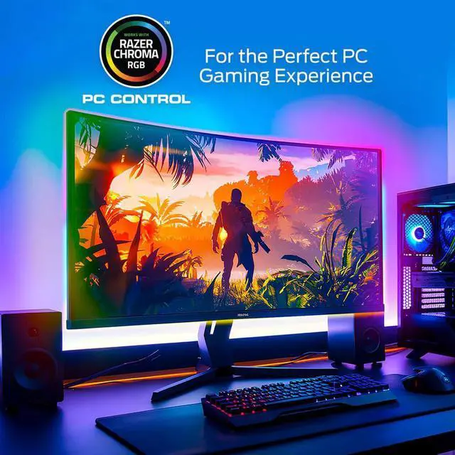 Alt view image 3 of 7 - Monster MNW72003ICM Smart Lighting HDMI Color Sync LED Strip for TVs Up to 85 inch