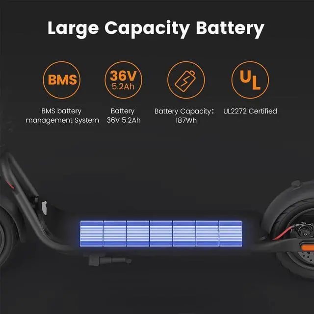 Alt view image 5 of 6 - V25 Electric Scooter - Black