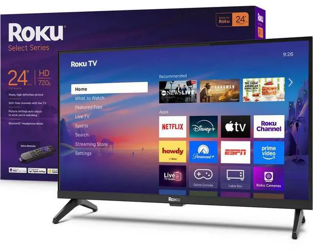 Alt view image 7 of 7 - Roku 24 inch Class Select Series 720p HD Smart TV
Voice Remote for Easy Search and Control
Auto Speech Clarity & Night Mode for Better Sound at Any Time