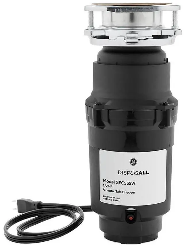 Main image of GE 1/2 HP Continuous Feed Corded Garbage Disposal