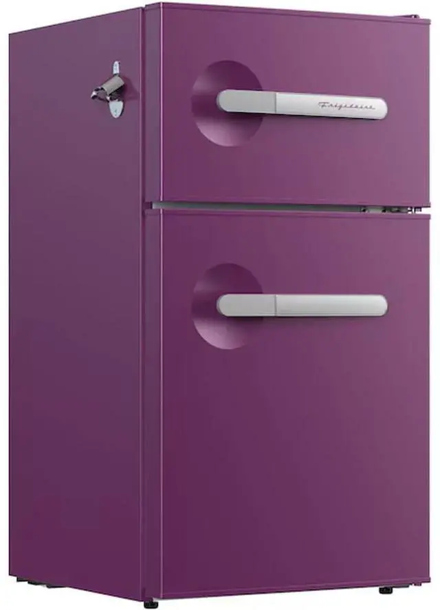 Alt view image 4 of 6 - 3.2 Cu. Ft. Purple Retro Counter Depth Compact Refrigerator with Freezer